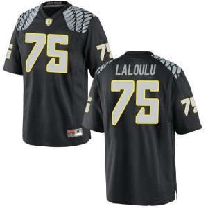 #75 Faaope Laloulu Oregon Ducks Men's Football Replica University Jerseys Black