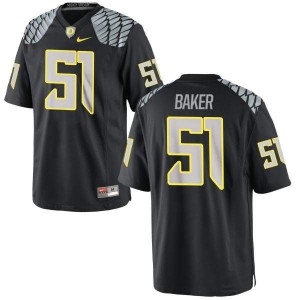 #51 Gary Baker Ducks Men's Football Limited Stitched Jerseys Black