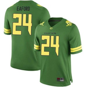 #24 Ge'mon Eaford Ducks Men's Football Game Embroidery Jerseys Green