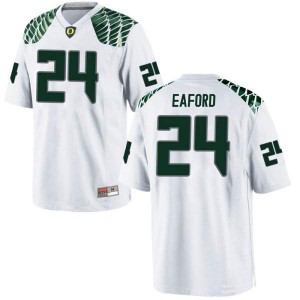 #24 Ge'mon Eaford Oregon Ducks Men's Football Replica Stitch Jerseys White