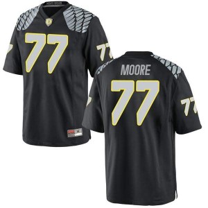 #77 George Moore Oregon Ducks Men's Football Game Stitch Jerseys Black
