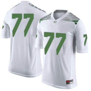 #77 George Moore Oregon Ducks Men's Football Limited Stitched Jerseys White