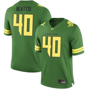 #40 Harrison Beattie Oregon Ducks Men's Football Game Stitch Jersey Green