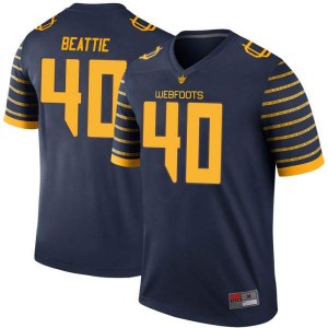 #40 Harrison Beattie University of Oregon Men's Football Legend Stitched Jerseys Navy