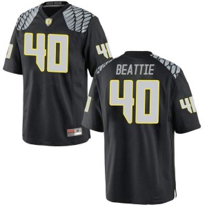 #40 Harrison Beattie University of Oregon Men's Football Replica Stitched Jersey Black