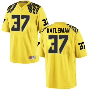 #37 Henry Katleman Oregon Ducks Men's Football Game Embroidery Jerseys Gold