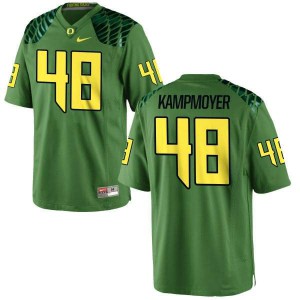 #48 Hunter Kampmoyer University of Oregon Men's Football Authentic Alternate Stitch Jersey Apple Green