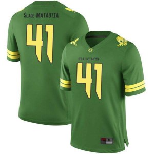 #41 Isaac Slade-Matautia University of Oregon Men's Football Game Embroidery Jerseys Green