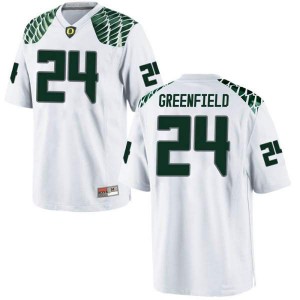 #24 JJ Greenfield Oregon Men's Football Game University Jerseys White