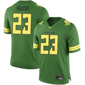 #23 Jack Vecchi University of Oregon Men's Football Replica Stitched Jerseys Green