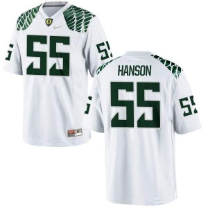 #55 Jake Hanson University of Oregon Men's Football Game Football Jerseys White