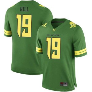 #19 Jamal Hill Ducks Men's Football Game Official Jersey Green
