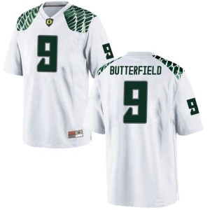#9 Jay Butterfield Ducks Men's Football Game University Jerseys White