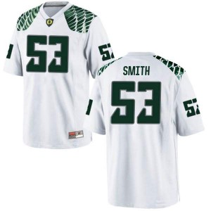 #53 Jaylen Smith Oregon Ducks Men's Football Replica Embroidery Jerseys White