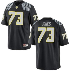 #73 Jayson Jones Ducks Men's Football Replica College Jerseys Black