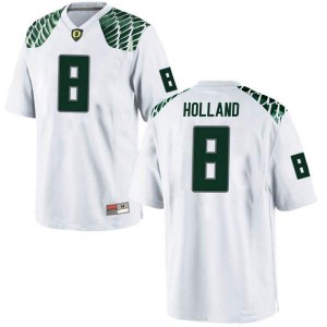 #8 Jevon Holland University of Oregon Men's Football Game University Jerseys White