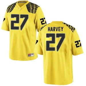 #27 John Harvey Ducks Men's Football Game Football Jerseys Gold