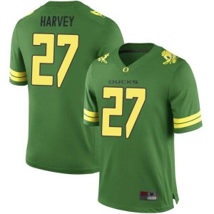 #27 John Harvey Oregon Men's Football Game Stitched Jerseys Green