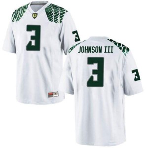#3 Johnny Johnson III UO Men's Football Game High School Jersey White