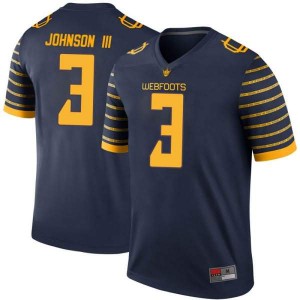 #3 Johnny Johnson III University of Oregon Men's Football Legend High School Jerseys Navy