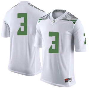 #3 Johnny Johnson III Oregon Ducks Men's Football Limited Stitched Jersey White