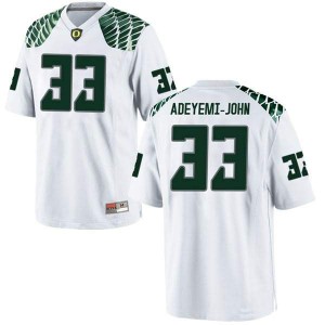 #33 Jordan Adeyemi-John Oregon Ducks Men's Football Game Alumni Jerseys White