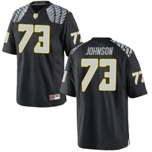 #73 Justin Johnson University of Oregon Men's Football Game University Jersey Black