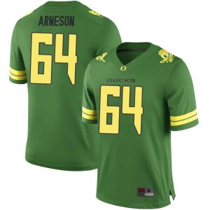 #64 Kai Arneson Oregon Men's Football Replica College Jersey Green