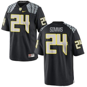 #24 Keith Simms Ducks Men's Football Authentic Stitched Jersey Black