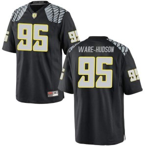 #95 Keyon Ware-Hudson University of Oregon Men's Football Game Player Jersey Black