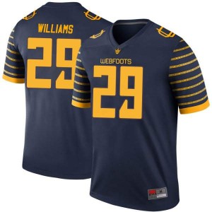#29 Korbin Williams University of Oregon Men's Football Legend NCAA Jerseys Navy