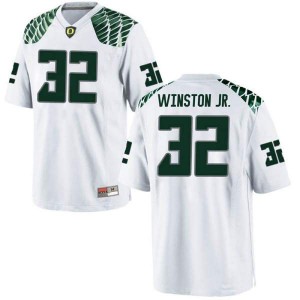 #32 La'Mar Winston Jr. University of Oregon Men's Football Game College Jerseys White