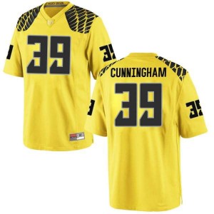 #39 MJ Cunningham Oregon Ducks Men's Football Replica Official Jerseys Gold