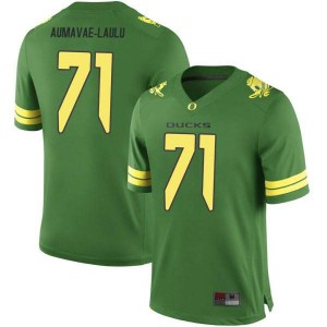 #71 Malaesala Aumavae-Laulu Oregon Men's Football Replica High School Jerseys Green