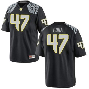 #47 Mase Funa Oregon Men's Football Replica Stitched Jersey Black