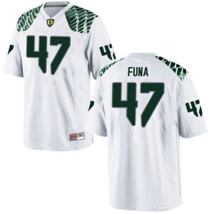 #47 Mase Funa University of Oregon Men's Football Replica Official Jersey White