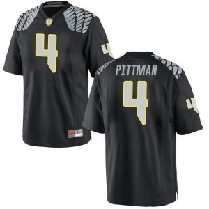 #4 Mycah Pittman Oregon Ducks Men's Football Game High School Jersey Black