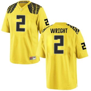 #2 Mykael Wright University of Oregon Men's Football Replica University Jerseys Gold