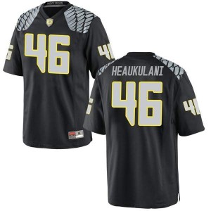 #46 Nate Heaukulani Oregon Men's Football Game Stitched Jersey Black