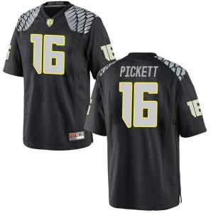 #16 Nick Pickett University of Oregon Men's Football Replica Stitch Jerseys Black