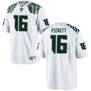#16 Nick Pickett Ducks Men's Football Replica College Jerseys White