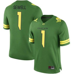 #1 Noah Sewell Ducks Men's Football Game Player Jerseys Green