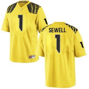 #1 Noah Sewell University of Oregon Men's Football Replica High School Jerseys Gold