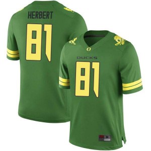 #81 Patrick Herbert Ducks Men's Football Replica Player Jerseys Green