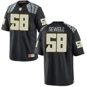 #58 Penei Sewell Oregon Men's Football Game Embroidery Jerseys Black
