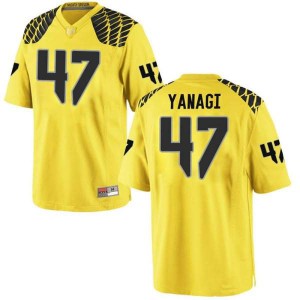 #47 Peyton Yanagi Ducks Men's Football Game High School Jerseys Gold