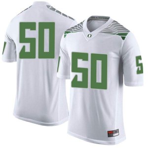 #50 Popo Aumavae University of Oregon Men's Football Limited Stitched Jerseys White