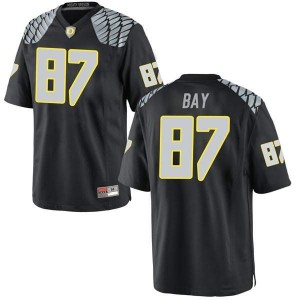 #87 Ryan Bay Oregon Men's Football Replica Player Jerseys Black