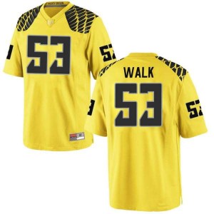 #53 Ryan Walk University of Oregon Men's Football Replica Stitch Jersey Gold
