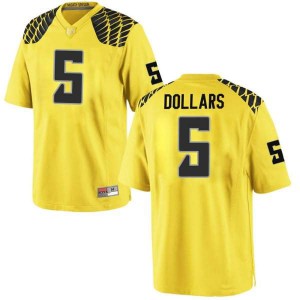 #5 Sean Dollars University of Oregon Men's Football Game Official Jersey Gold